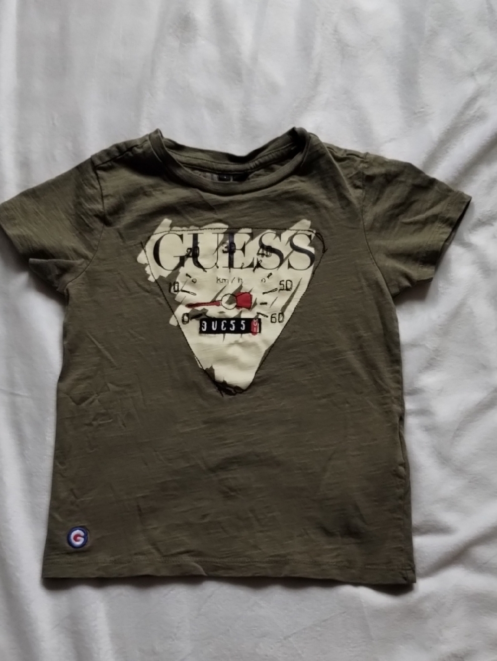 GUESS Olive Green Logo Graphic Tee